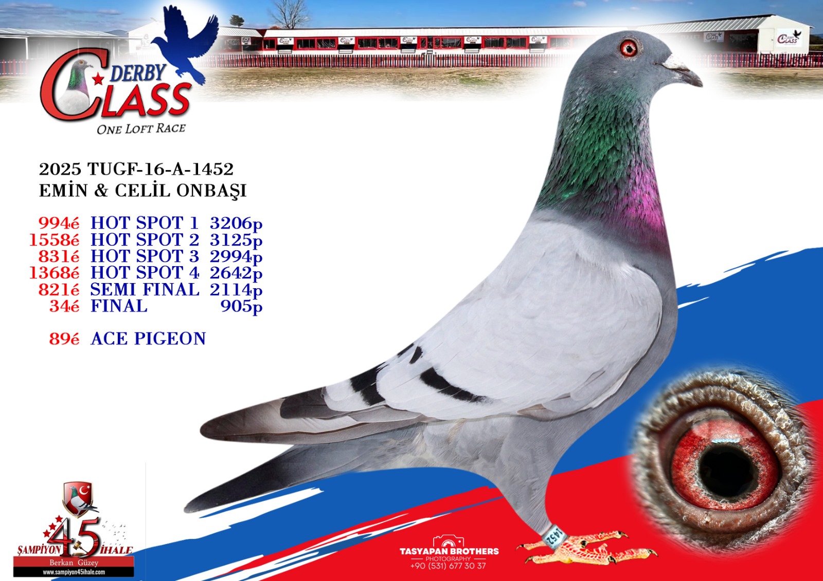 TUGF-16A-1452 FİNAL 34 ACE PİGEON 89 EMİN CELİL ONBAŞI